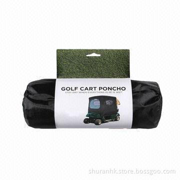 Golf Cart PVC Poncho Cover, Black, Blue, Red Colors Available